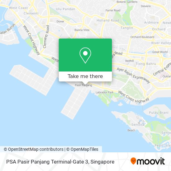 PSA Pasir Panjang Terminal-Gate 3 map