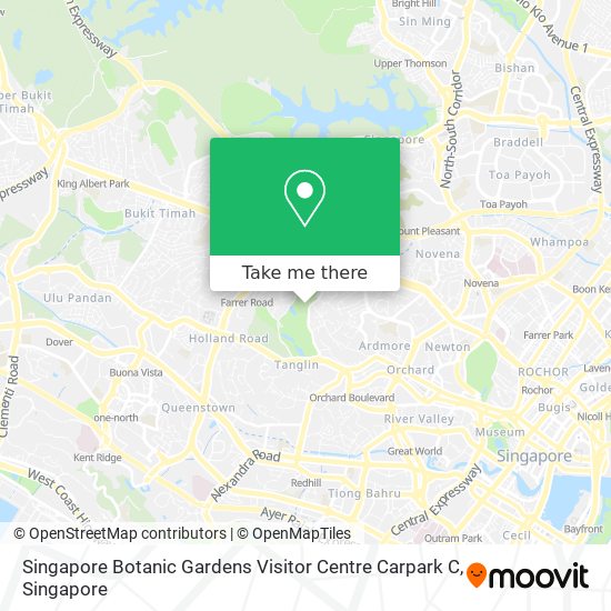 Singapore Botanic Gardens Visitor Centre Carpark C map