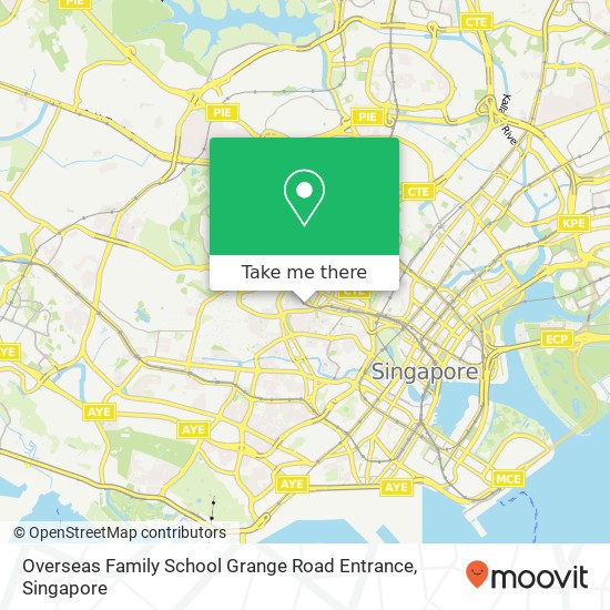 Overseas Family School Grange Road Entrance map