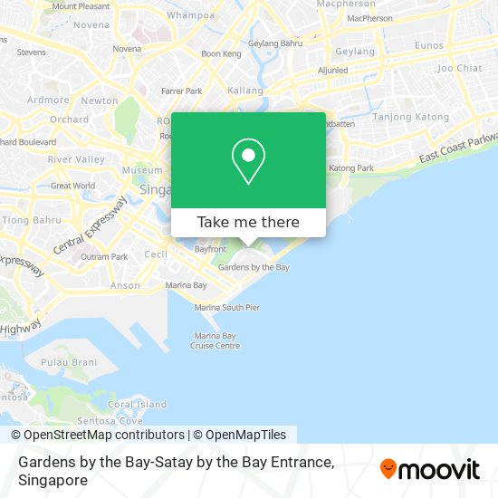 Gardens by the Bay-Satay by the Bay Entrance map