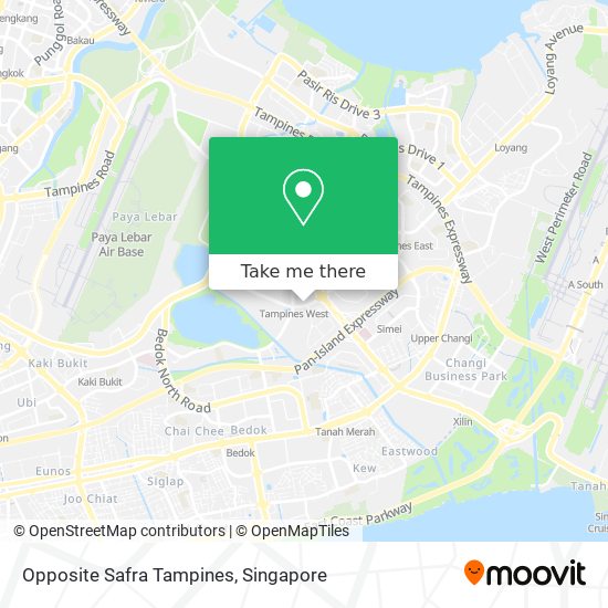 Opposite Safra Tampines map