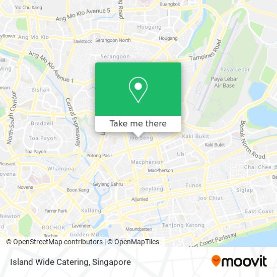 Island Wide Catering map