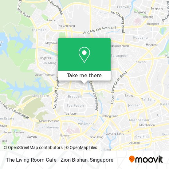The Living Room Cafe - Zion Bishan map