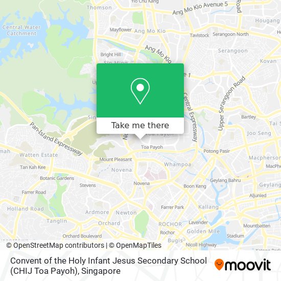 Convent of the Holy Infant Jesus Secondary School (CHIJ Toa Payoh) map