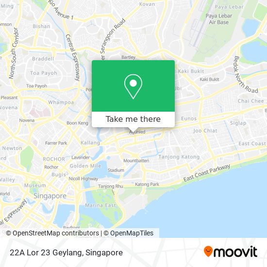 22A Lor 23 Geylang map