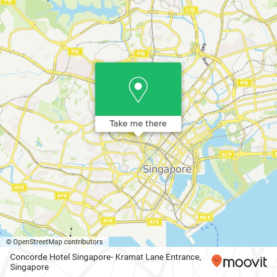 Concorde Hotel Singapore- Kramat Lane Entrance map
