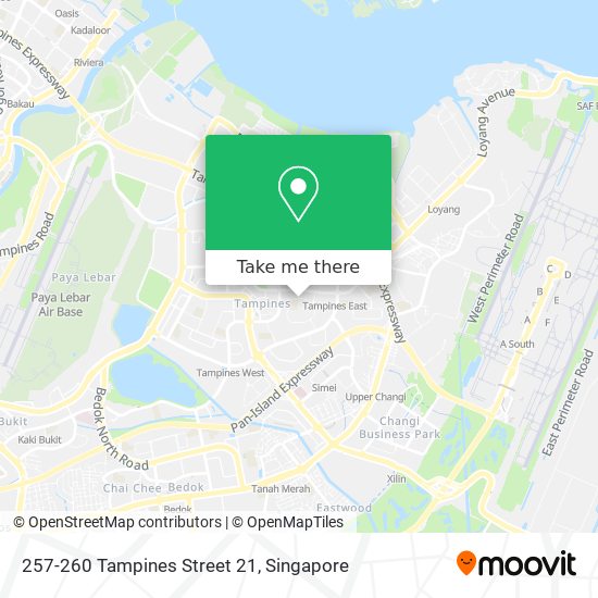 257-260 Tampines Street 21 map