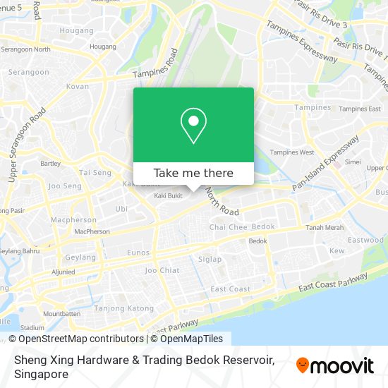 Sheng Xing Hardware & Trading Bedok Reservoir map