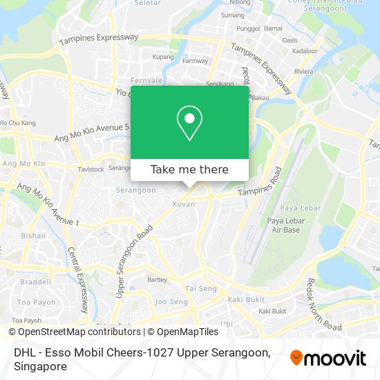 DHL - Esso Mobil Cheers-1027 Upper Serangoon map