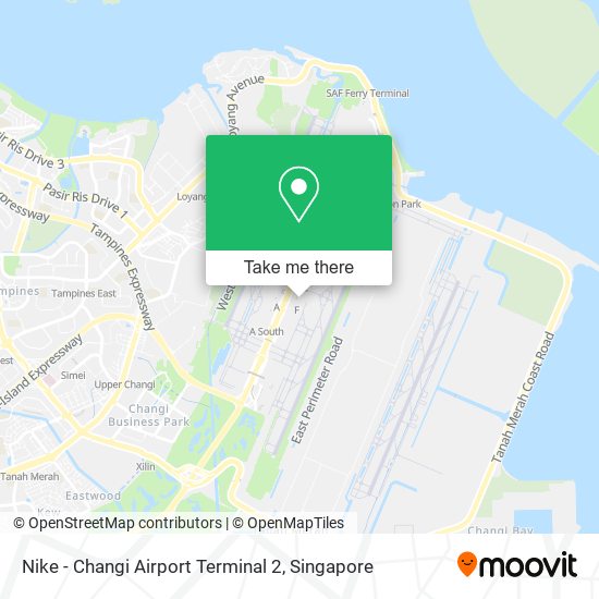 Nike - Changi Airport Terminal 2 map