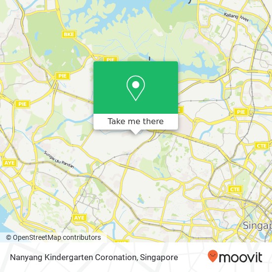 Nanyang Kindergarten Coronation map