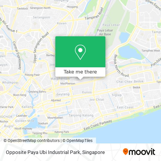 Opposite Paya Ubi Industrial Park map
