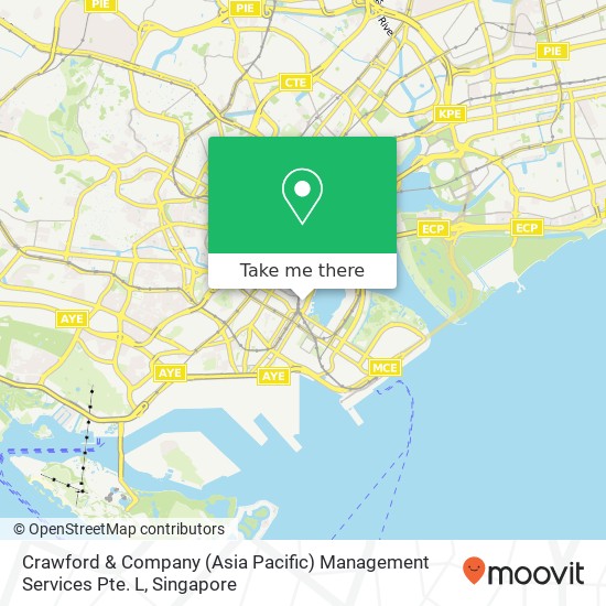 Crawford & Company (Asia Pacific) Management Services Pte. L map