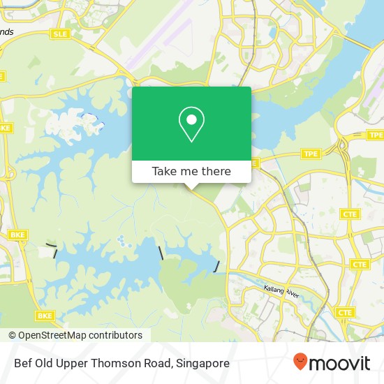 Bef Old Upper Thomson Road map