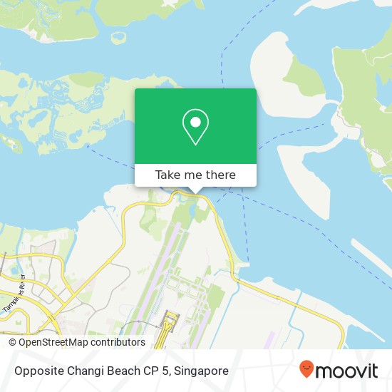 Opposite Changi Beach CP 5 map