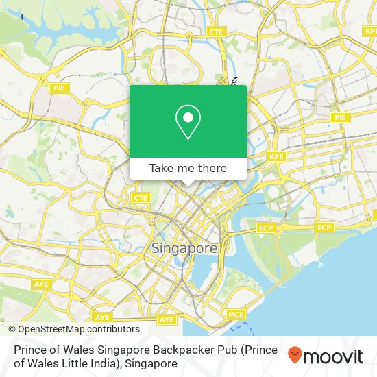 Prince of Wales Singapore Backpacker Pub (Prince of Wales Little India) map