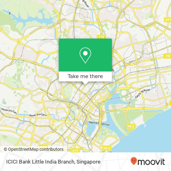 ICICI Bank Little India Branch map
