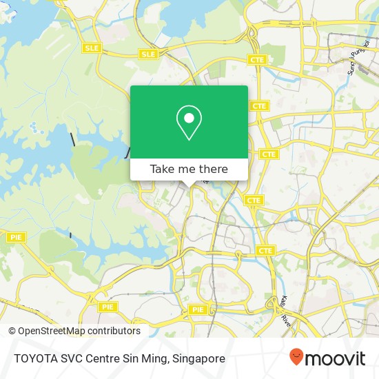 TOYOTA SVC Centre Sin Ming map