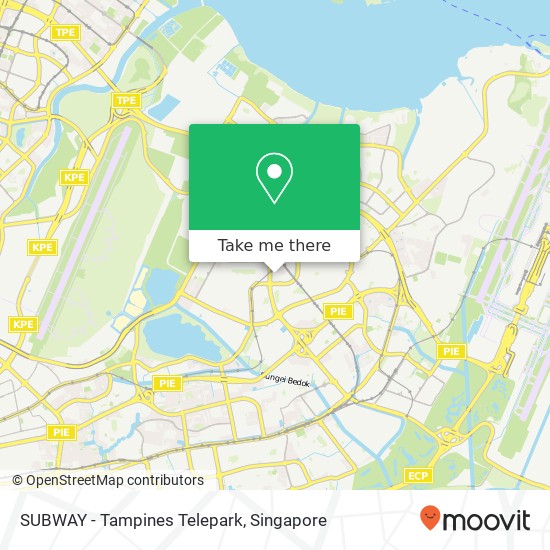 SUBWAY - Tampines Telepark map