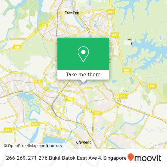 266-269, 271-276 Bukit Batok East Ave 4地图