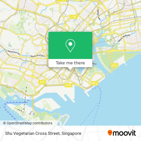 Shu Vegetarian Cross Street map