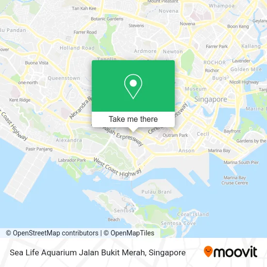 Sea Life Aquarium Jalan Bukit Merah map