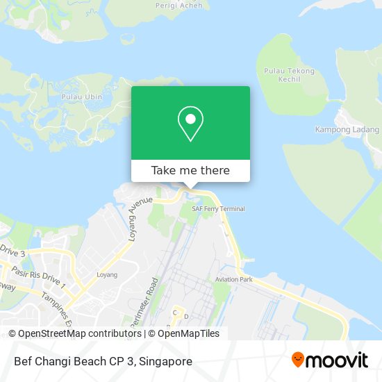 Bef Changi Beach CP 3 map