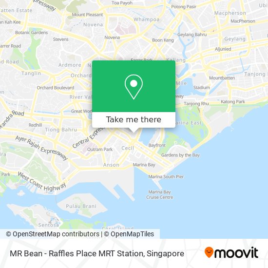 MR Bean - Raffles Place MRT Station map