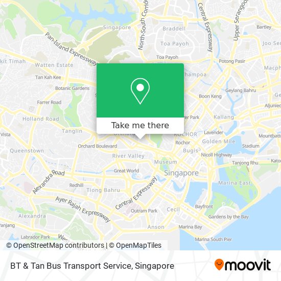 BT & Tan Bus Transport Service map