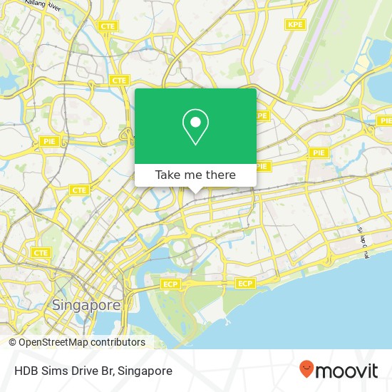 HDB Sims Drive Br地图