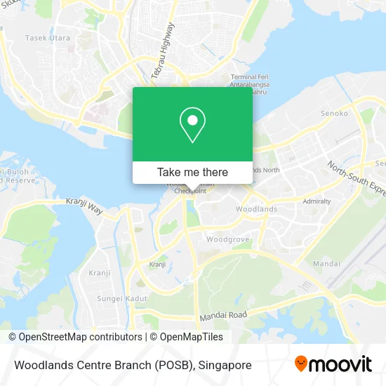 Woodlands Centre Branch (POSB) map