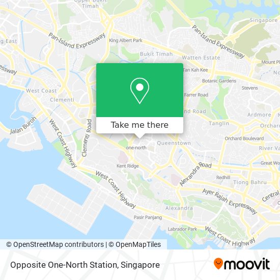Opposite One-North Station map
