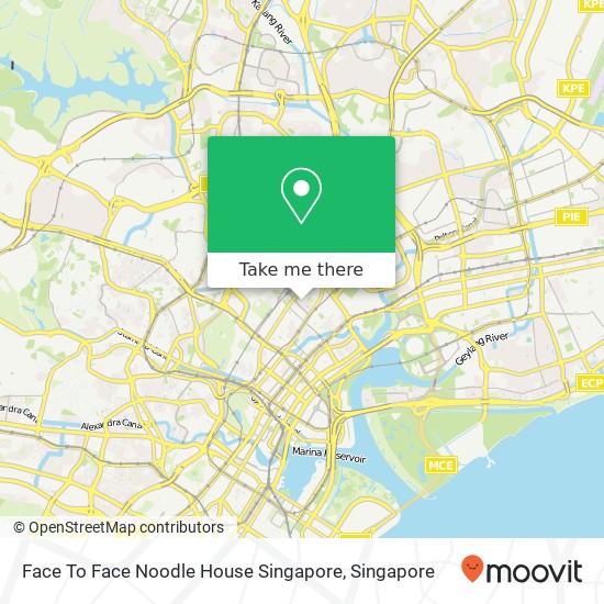 Face To Face Noodle House Singapore map