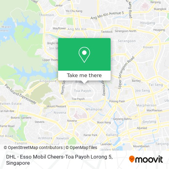 DHL - Esso Mobil Cheers-Toa Payoh Lorong 5 map