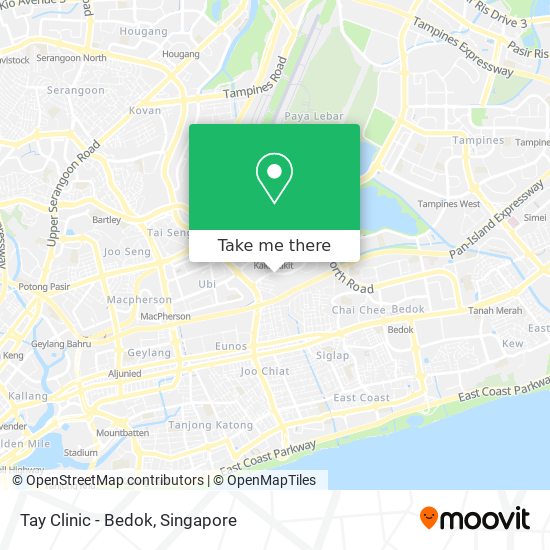 Tay Clinic - Bedok map