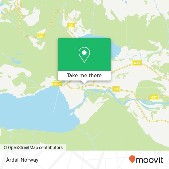 Årdal map