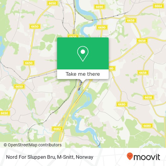 Nord For Sluppen Bru, M-Snitt map
