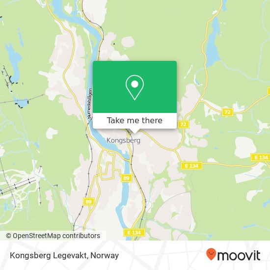 Kongsberg Legevakt map