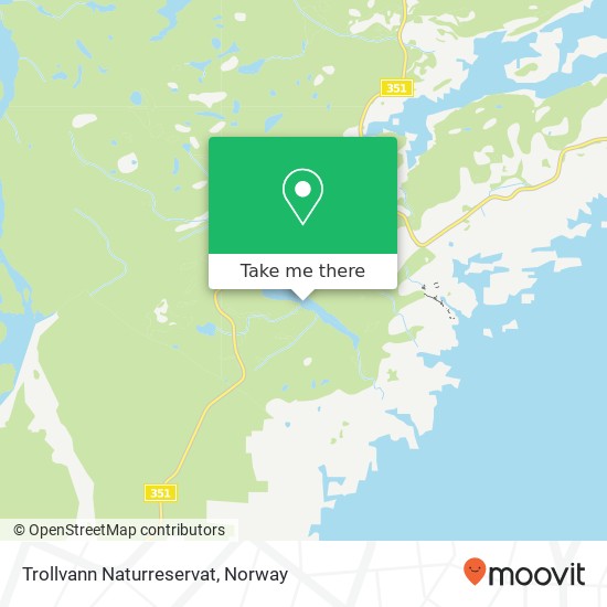 Trollvann Naturreservat map