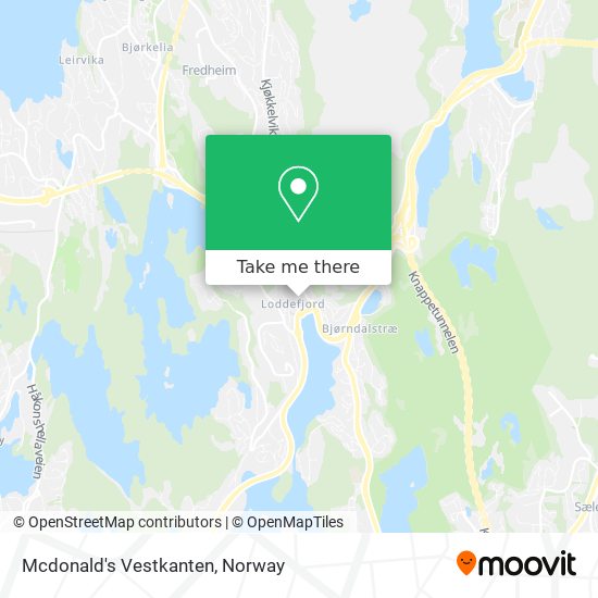 Mcdonald's Vestkanten map