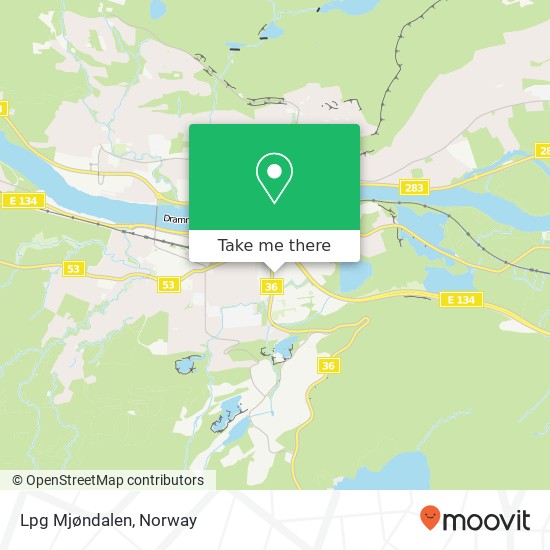 Lpg Mjøndalen map