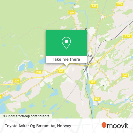 Toyota Asker Og Bærum As map