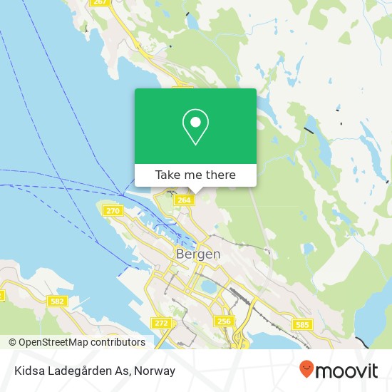 Kidsa Ladegården As map