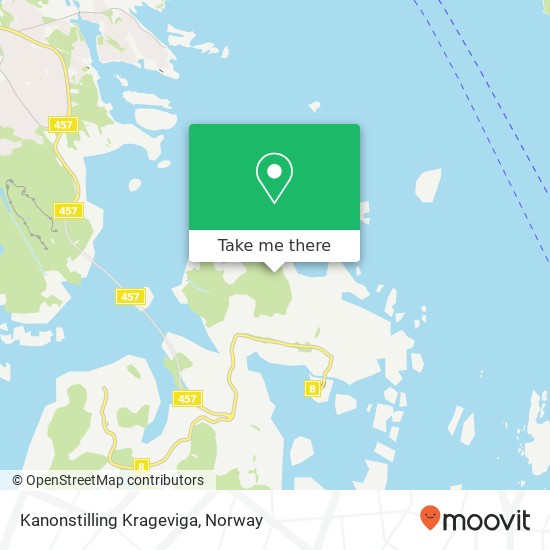 Kanonstilling Krageviga map