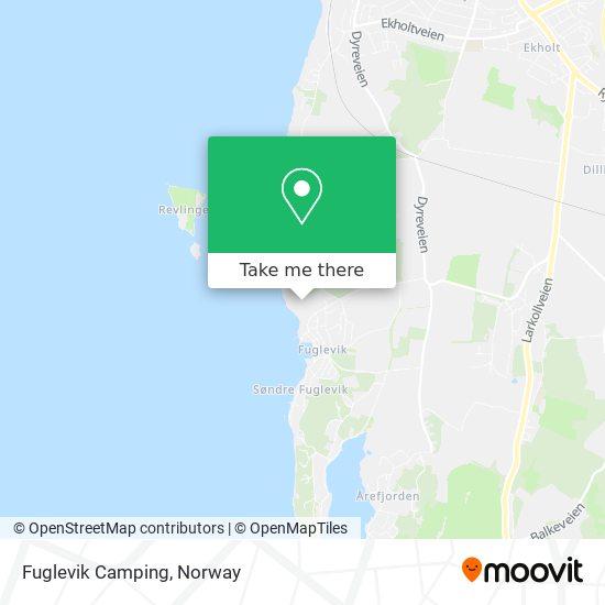 Fuglevik Camping map