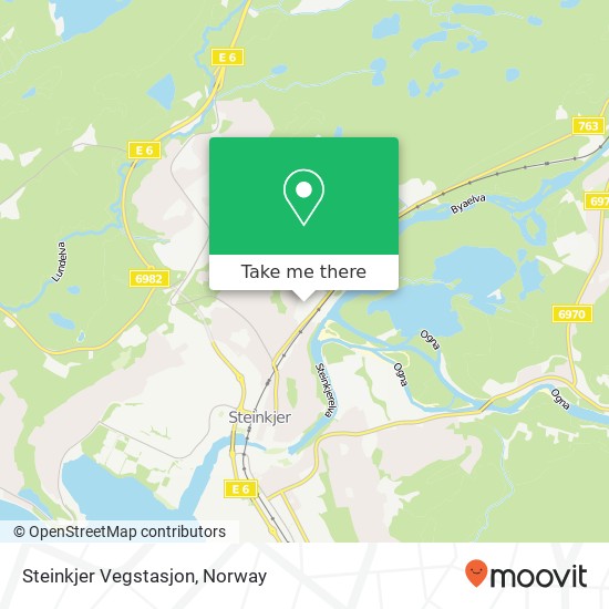 Steinkjer Vegstasjon map