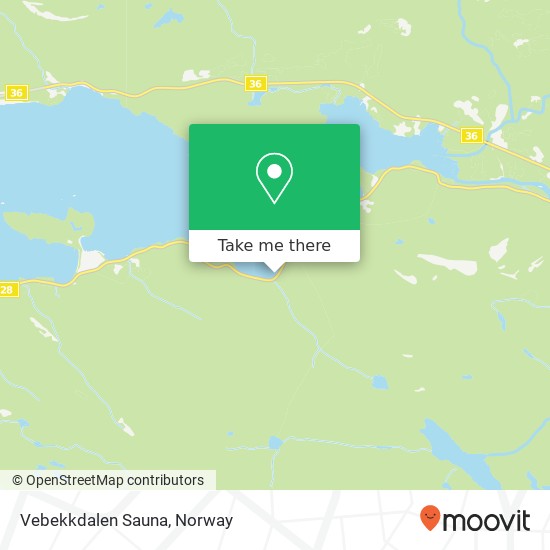 Vebekkdalen Sauna map