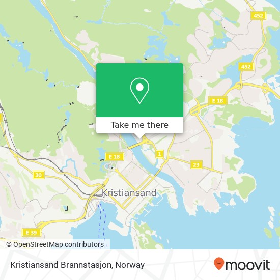Kristiansand Brannstasjon map
