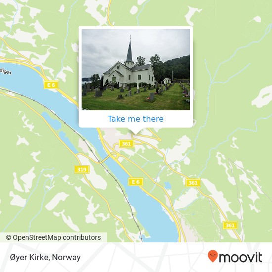 Øyer Kirke map