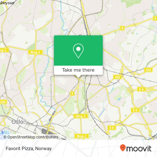 Favorit Pizza map